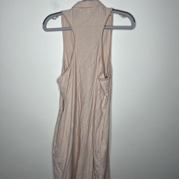 Tavik+ Womens Dress Large Button Front Tie Waist Midi Collared Linen Rayon Blend - Picture 10 of 15